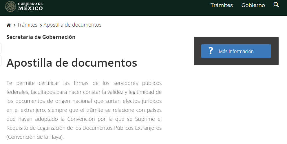 Como apostillar acta de nacimiento en México por internet