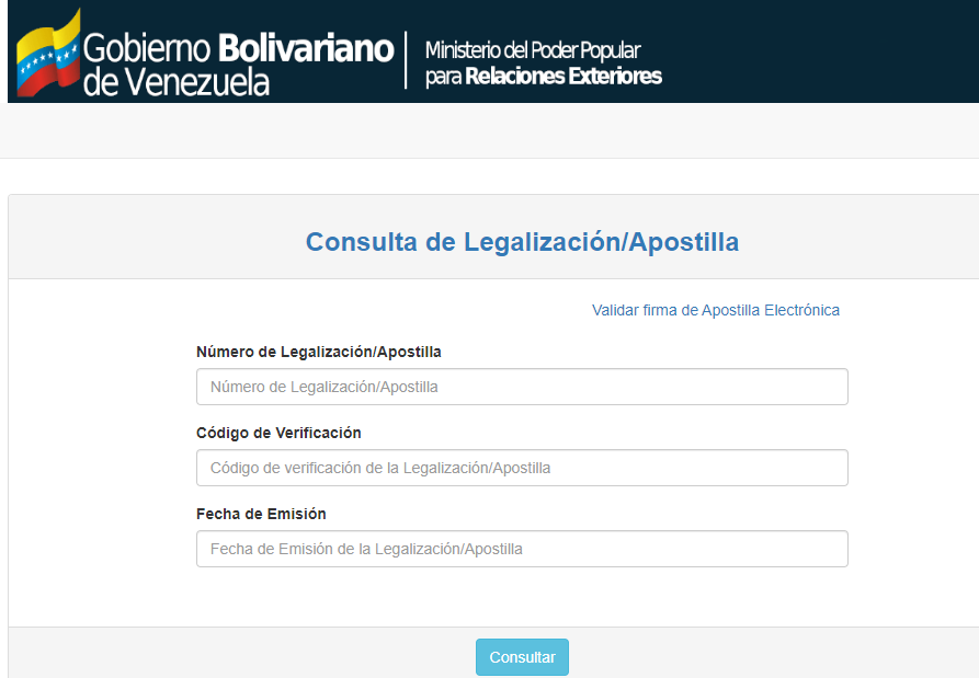 consulta de legalización / apostilla para documentos venezolanos en Chile